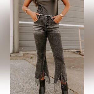 Impressions Rhinestone Trim Jeans